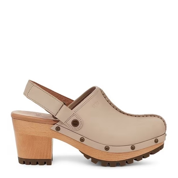 NWOB UGG®Women's Lanni Studded Slip-On Slingback Platform Clogs - Picture 3 of 17
